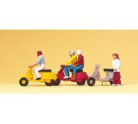 Preiser 10128 Moto Scooter Vespa Conducente, H0