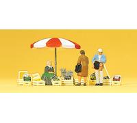 Preiser 10337 Seduti Donna Mercato, Clienti, Accessori, H0