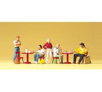 Preiser 10349 Studenti Con Artista Al Caffè Sulla Strada, H0