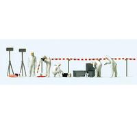 Preiser 10576 - Set Di Figure Esclusive Per Indagini Su Crimini In Scala HO/OO
