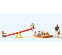 Preiser 10587 Bambini Che Giocano. Dondolo, Cassa Di Sabbia, H0