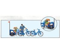 PREISER 10635 Scala HO Famiglia in partenza in bicicletta