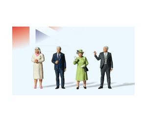 Preiser 13407 Set Figure Regina Elisabetta II Edizione Speciale Dipinte 1:87