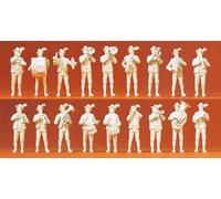 Preiser 16353 Musica Popolare Bavarese, 18 Figure Non Dipinte, H0