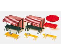 Preiser 17500 Stand Del Mercato, Ombrelloni, Kit, H0