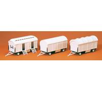 Preiser 20008 Carrozza Del Circo E Carrello Toilette Senza Scritta Kit HO NUOVO