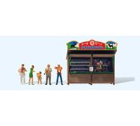 Preiser 24694 Chiosco Delle Feste "Sala Di Tiro", Modello Pronto, H0, Nuovo 2025