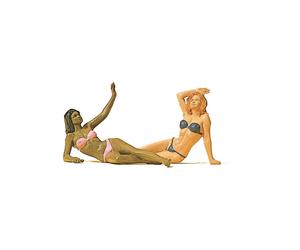 Preiser 45017 Figure Di Bagnanti Distesi 2 Pezzi Neuware, G 1:22.5