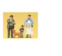 Preiser 45059 - Venditore Di Salsicce Con Clienti Spur G 1:22,5 Nuovo