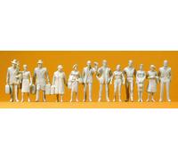 Preiser 63000 Viaggiatori E Passanti, 12 Figure Non Dipinte, Scala 1