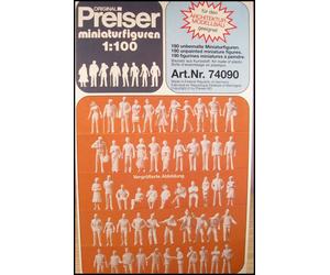 PREISER 74090 personaggi non verniciati X 190 Scala 1/100.