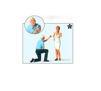 Preiser G 44932 - Proposta Di Matrimonio Con Anello, 2 Figure (1:22,5) Nuovo