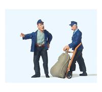 Preiser G 45098 - Buono Personale Terra (2 Figure+Carrello) Merce Nuova