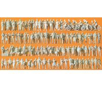 Preiser H0 16337 - 120 Viaggiatori E Passanti Non Verniciati Nuovo