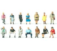 Preiser scala N 79199 Figure Omini seduti 14 pezzi nuovi OVP