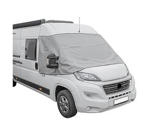 Preiswert&Gut Copertura per parabrezza anteriore compatibile con FIAT Ducato X290 bianco, grigio per camper, protezione UV (grigio)
