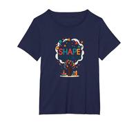 PreK Teacher I Shape Little Minds - Regalo Motivazionale Maglietta, Donna Plus-Size, Navy, 2X