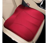 PRELGOSP Cuscino Auto Guidatore Rialzo, Cuscino Auto Portatile, Cuscini Sedile Auto Ergonomico per Auto, Ufficio, Sedia A Rotelle, Aumento Effettivo del Campo Visivo di 6 cm,Rosso