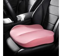 PRELGOSP Cuscino Auto Guidatore Rialzo Ergonomico, Cuscino Sedile Auto Guidatore Sedile Rialzato Portatile in Memory Foam, Cuscini Sedile Auto a Cuneo per Adulti Auto, Divano e Poltrona,Rosa