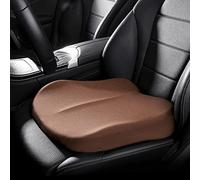 PRELGOSP Cuscino Auto Guidatore Rialzo Ergonomico, Cuscino Sedile Auto Guidatore Sedile Rialzato Portatile in Memory Foam, Cuscini Sedile Auto a Cuneo per Adulti Auto, Divano e Poltrona,Marrone