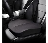 PRELGOSP Cuscino Auto per Adulti, Cuscino Auto Guidatore Rialzo Portatile, Cuscini Sedile Auto Ergonomico per Auto, Ufficio, Sedia a Rotelle, Aumento Effettivo del Campo Visivo di 10 Cm,Nero