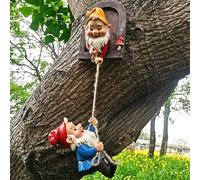 PRELGOSP Garden Gnome Statue da Prato, Nani da Giardino Ornamenti, Gnomo da Giardino Statua in Resina, Outdoor Garden Gnomes Resistenti Alle Intemperie per Cortile, Patio