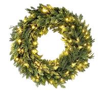 Prelit Christmas Garland, LED Cedar Garland, Artificial Holiday Greenery