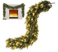 Prelit Christmas Garland | LED Prelit Realistic Artificial Cedar | Indoor
