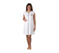 Premamy - Camicia Clinica per Premaman, Modello Aperto Davanti, Cotone bielastico, Pre-Post Parto - Grigio - IV (M)