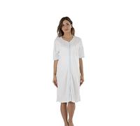 Premamy - Camicia Clinica per Premaman, Modello Aperto Davanti, Cotone Jersey, Pre-Post Parto - Azzurro - VII (XXL)