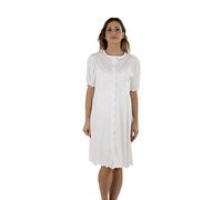 Premamy - Camicia Clinica per Premaman, Modello Aperto Davanti, Cotone Jersey, Pre-Post Parto - Bianco - VII (XXL)