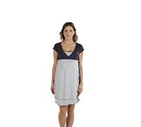 Premamy - Camicia Clinica per Premaman, Modello con Fiocco, Cotone Jersey, Pre-Post Parto - Grigio - VI (XL)