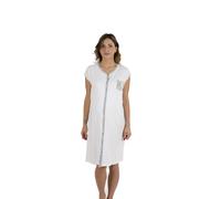 Premamy - Camicia Clinica per Premaman, Modello Aperto Davanti, Cotone bielastico, Pre-Post Parto - Grigio - IV (M)