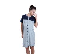 Premamy Camicia clinica per premaman Modello aperto davanti Cotone jersey Grigio VI (XL)