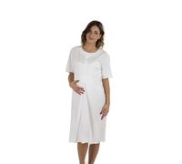 Premamy - Camicia Clinica pre-post parto, modello aperto davanti, cotone jersey