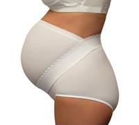 Premamy - Guaina per Premaman, Modello con Supporto per la Pancia, Cotone bielastico, per Gravidanza - Bianco - IV (M)