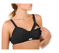Premamy - Reggiseno per Premaman, Modello Basic, Cotone bielastico, per Allattamento - Nero - III (S)