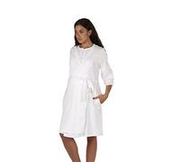 Premamy - Vestaglia da Notte per Premaman, Modello con Fiocco, Pre-Post Parto - Bianco - III (S)