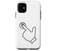 Premere il mio pulsante muto, sarcastico, divertente, ufficio, scherzo Custodia per iPhone 11