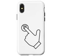 Premere il mio pulsante muto, sarcastico, divertente, ufficio, scherzo Custodia per iPhone X/XS