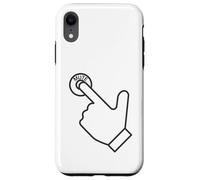 Premere il mio pulsante muto, sarcastico, divertente, ufficio, scherzo Custodia per iPhone XR