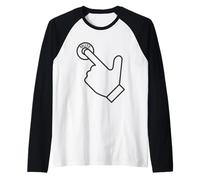 Premere Il Mio Pulsante Muto, Sarcastico, Divertente, Ufficio, Scherzo Maglia con Maniche Raglan