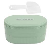 Premere il vassoio del cubo di ghiaccio di grande capacità impilabile Easy Press 72 cubi Maker di ghiaccio in silicone di grado alimentare per la scatola di stoccaggio di plastica (Bianco) (Verde)