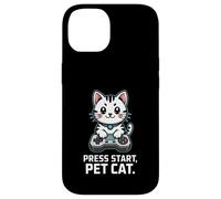 Premere Start Pet Cat Gamer Console Custodia per iPhone 14