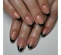 Premere Su Chiodi Chiodi Finte Mandorle Lucido Bastone Su Coperture Pieno Naturale Colla Acrilica Falso Per Le Donne Premere Chiodo Bara Mandorla French Chiodo