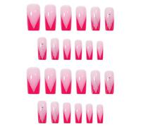 Premere Su Unghie French Nails Square Suggerimenti Fake Falso Disegni Falso Acrilico Artificiale Colla Acrilica Su Chiodo Per Le Donne Chiaro