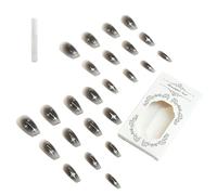 Premere Su Unghie Gradienti Nero Con Stella Falso Gradienti Coperture Piene Bastone Lungo Per La Donna Coffin Press Gradiente Lungo Copertura Completa Stick