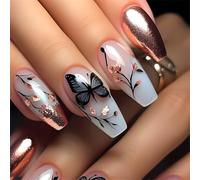 Premere Sugli Accessori Per La Manicure Artificiali Francesi Oro Degli Unghie Accesorie Unghie Alla Donne