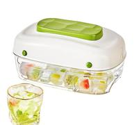 Premere Tipo di produttore di di ghiaccio - 32 griglie Freezer vassoio di ghiaccio Press stampo | Secchio refrigerabile impilabile che fa | Stampo per secchio di gelatina con coperchio