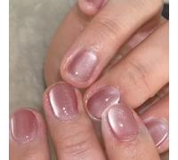 Premere Unghie Finte Quadrate Con Luccichi Design Gatti Eye Bastoncino Lucido Colle In Acrilico Per Le Donne Luccichio Colla Unghie